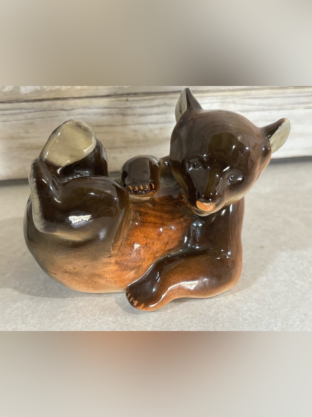 Vintage 80s Imperial Lomonosov Porcelain bear made in USSR